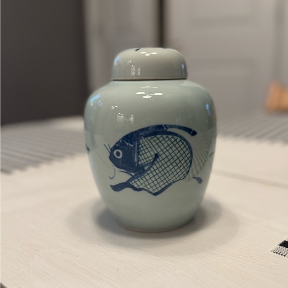 🐟 Vintage 1970s Koi Fish Ginger Jar 🏮 - Picture 2 of 7
